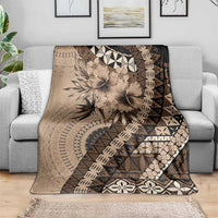 Bula Fiji Blanket Mocha Brown Kaivity Masi Tapa