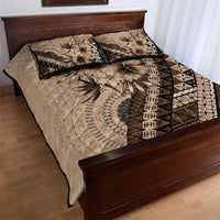 Bula Fiji Quilt Bed Set Mocha Brown Kaivity Masi Tapa