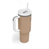 Bula Fiji Tumbler With Handle Mocha Brown Kaivity Masi Tapa