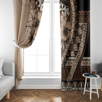 Bula Fiji Window Curtain Mocha Brown Kaivity Masi Tapa