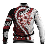 Bula Fiji Baseball Jacket White Kaivity Masi Tapa