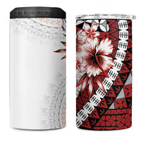 Bula Fiji 4 in 1 Can Cooler Tumbler White Kaivity Masi Tapa