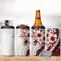 Bula Fiji 4 in 1 Can Cooler Tumbler White Kaivity Masi Tapa