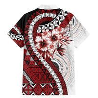 Bula Fiji Family Matching Mermaid Dress and Hawaiian Shirt White Kaivity Masi Tapa