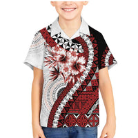 Bula Fiji Family Matching Mermaid Dress and Hawaiian Shirt White Kaivity Masi Tapa