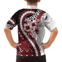 Bula Fiji Family Matching Tank Maxi Dress and Hawaiian Shirt White Kaivity Masi Tapa