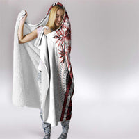 Bula Fiji Hooded Blanket White Kaivity Masi Tapa