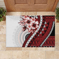 Bula Fiji Rubber Doormat White Kaivity Masi Tapa
