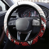 Bula Fiji Steering Wheel Cover White Kaivity Masi Tapa