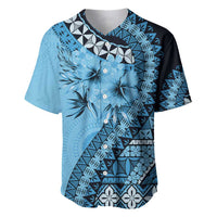 Bula Fiji Baseball Jersey Turquoise Kaivity Masi Tapa