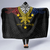 Philippines Heritage Baybayin Mix Polynesian Hooded Blanket