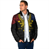 Philippines Heritage Baybayin Mix Polynesian Padded Jacket LT7 - Polynesian Pride