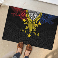 Philippines Heritage Baybayin Mix Polynesian Rubber Doormat