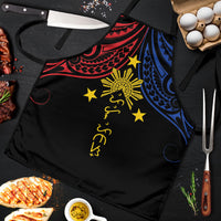 Philippines Heritage Apron Baybayin Philipinas Sun LT7 Black - Polynesian Pride