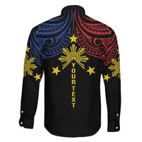 Philippines Heritage Personalized Family Matching Tank Maxi Dress and Hawaiian Shirt Baybayin Philipinas Sun LT7 - Polynesian Pride
