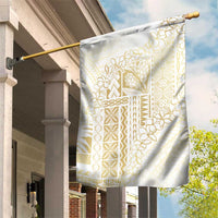 Samoa Lotu Tamaiti Mamanu Siapo Garden Flag Golden Plumeria - Polynesian Pride