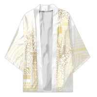 Samoa Lotu Tamaiti Mamanu Siapo Kimono Golden Plumeria - Polynesian Pride