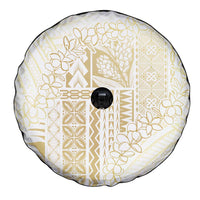Samoa Lotu Tamaiti Mamanu Siapo Spare Tire Cover Golden Plumeria - Polynesian Pride