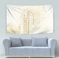 Samoa Lotu Tamaiti Mamanu Siapo Tapestry Golden Plumeria - Polynesian Pride
