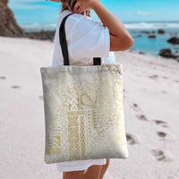 Samoa Lotu Tamaiti Mamanu Siapo Tote Bag Golden Plumeria - Polynesian Pride