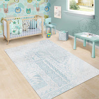 Samoa Lotu Tamaiti Mamanu Siapo Area Rug Off White Plumeria - Polynesian Pride