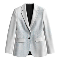 Samoa Lotu Tamaiti Mamanu Siapo Blazer Off White Plumeria - Polynesian Pride