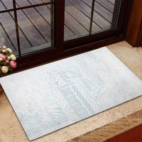 Samoa Lotu Tamaiti Mamanu Siapo Rubber Doormat Off White Plumeria - Polynesian Pride