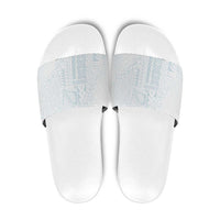 Samoa Lotu Tamaiti Mamanu Siapo Slide Sandals Off White Plumeria - Polynesian Pride