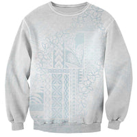 Samoa Lotu Tamaiti Mamanu Siapo Sweatshirt Off White Plumeria - Polynesian Pride