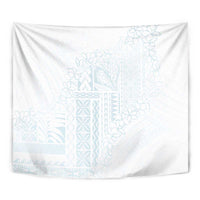 Samoa Lotu Tamaiti Mamanu Siapo Tapestry Off White Plumeria - Polynesian Pride