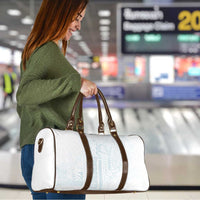 Samoa Lotu Tamaiti Mamanu Siapo Travel Bag Off White Plumeria - Polynesian Pride