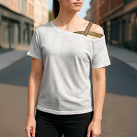 Samoa Lotu Tamaiti Ivory Cross Shoulder Shirt Teuila Tatau - Polynesian Pride