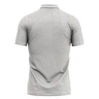 Samoa Lotu Tamaiti Ivory Zipper Polo Shirt Teuila Tatau - Polynesian Pride