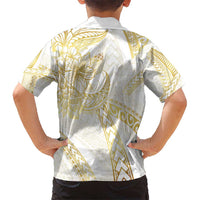 Samoa Lotu Tamaiti Gold Hawaiian Shirt Teuila Tatau - Polynesian Pride