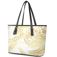 Samoa Lotu Tamaiti Gold Leather Tote Bag Teuila Tatau LT7 - Polynesian Pride