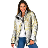 Samoa Lotu Tamaiti Gold Padded Jacket Teuila Tatau - Polynesian Pride
