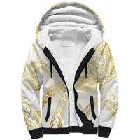 Samoa Lotu Tamaiti Gold Sherpa Hoodie Teuila Tatau - Polynesian Pride