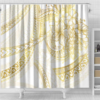 Samoa Lotu Tamaiti Gold Shower Curtain Teuila Tatau - Polynesian Pride