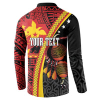 Papua New Guinea Independence Personalised Button Sweatshirt PNG Bagi and Lime Pot LT7 - Polynesian Pride