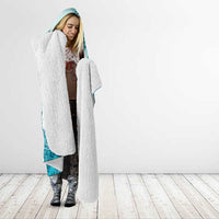 Polynesia Turtle Hooded Blanket Watercolor Abstract Style