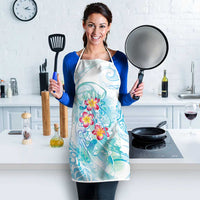 Sea Blue Polynesian Jellyfish Apron Watercolor Glows - Polynesian Pride