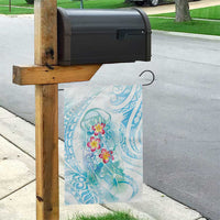 Sea Blue Polynesian Jellyfish Garden Flag Watercolor Glows - Polynesian Pride