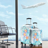 Sea Blue Polynesian Jellyfish Luggage Cover Watercolor Glows - Polynesian Pride