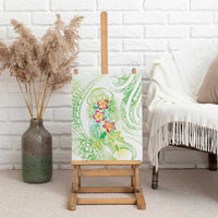 Summer Green Polynesian Jellyfish Canvas Wall Art Watercolor Glows - Polynesian Pride