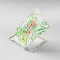 Summer Green Polynesian Jellyfish Canvas Wall Art Watercolor Glows - Polynesian Pride