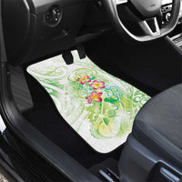 Summer Green Polynesian Jellyfish Car Mats Watercolor Glows - Polynesian Pride
