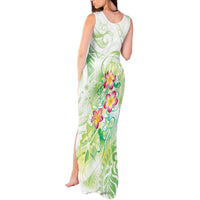Summer Green Polynesian Jellyfish Tank Maxi Dress Watercolor Glows - Polynesian Pride