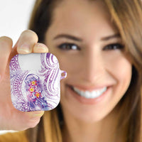 Lavender Polynesian Jellyfish AirPods Case Watercolor Glows - Polynesian Pride