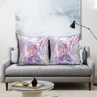 Lavender Polynesian Jellyfish Pillow Cover Watercolor Glows - Polynesian Pride