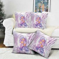 Lavender Polynesian Jellyfish Pillow Cover Watercolor Glows - Polynesian Pride